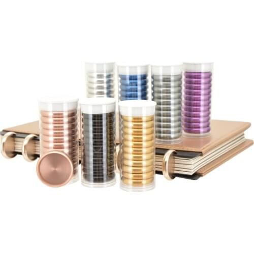24MM 11pc/bags Mushroom hole Aluminum alloy binding buckle metal loose-leaf notepad bookbindin Book Buckle Binder Ring