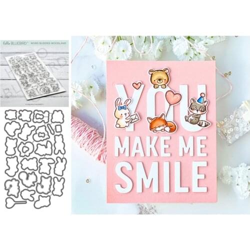 Little Bear and Rabbit Metal Cutting Dies for Scrapbooking Handmade Tools Mold Cut Stencil New DIY Card Make Mould Model Craft