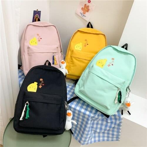 Fashion Womens Backpack Harajuku Solid Color School For Girls Summer New Large-capacity Travel Backpacks