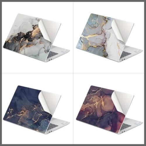 Marble Cover Laptop Stickers Skins PVC Film Simplicity 11.6"13.3"14"15.6"17.3" Vinyl Decorate Decal for Macbook /Lenovo/ASUS/HP