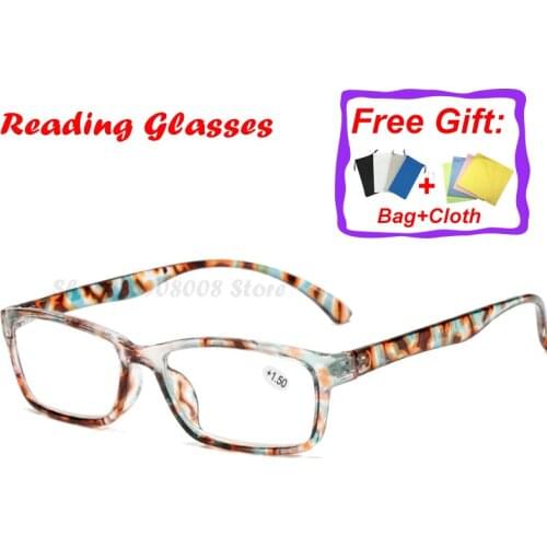 2021 New Reading Glasses Women Men Presbyopia Anti Blue Ray Light Eyeglasses Diopter Hyperopia Prescription Eyewear E9888