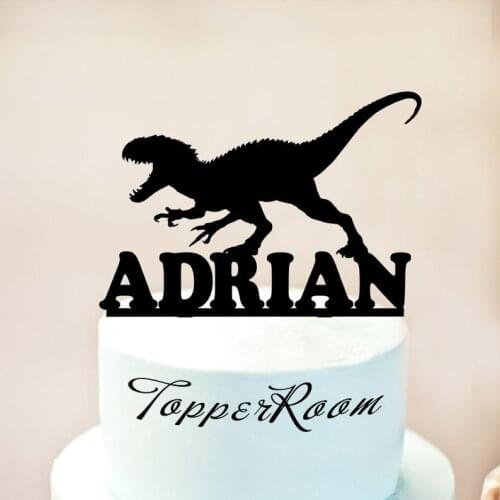 Personalized Cake Topper Boy Cake Topper Dinosaur Cake Topper Birthday Cake Topper Name Cake Topper