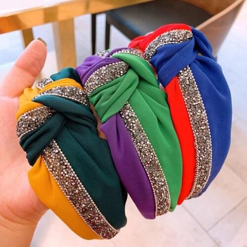 Q Boutique Girls Headdress Cloth Cross Female Hairbands Hair Accessories Makeup Headband Wide Hair Hoop Fashion Headwear