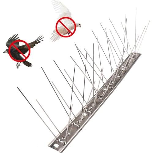 Stainless Steel Anti Climb Bird Spikes for Pigeons Small Birds Cats, Anti Climb Wall Fence Bird Arrow Repellers Spikes Cover