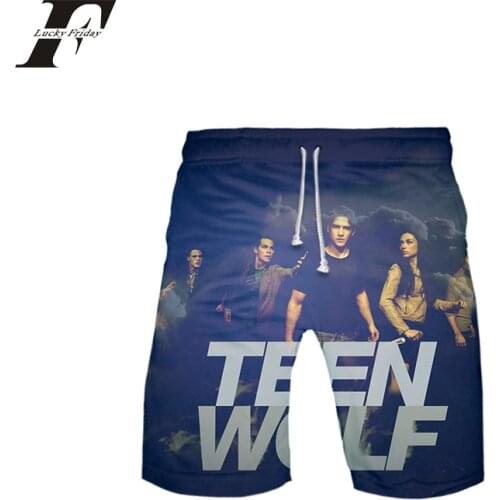 Teen Wolf 3D Shorts men United States Tv Series Summer short homme Leisure HIP HOP short pants men Casual Summer Shorts 2019