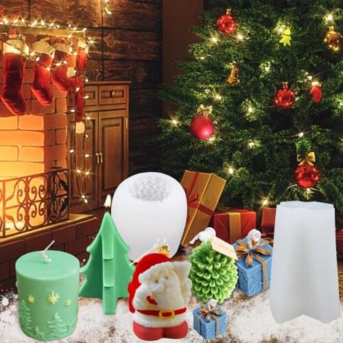 New Christmas Tree Series Candle Mold DIY Silicone Cake Mold Chocolate Mould Christmas Soap Making Cake Baking Mold