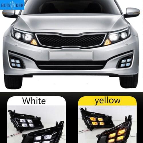 LED Daytime Running Light For Kia Optima K5 2014 2015 2016 Car Accessories Waterproof ABS 12V DRL Fog Lamp Decoration