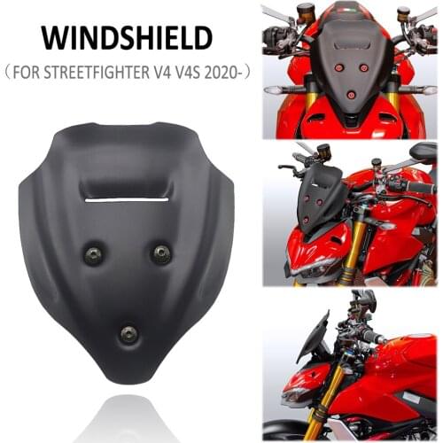 Motorcycle Windscreen Windshield Viser Baffle VIsor Wind Deflectors Screen Protector FOR DUCATI Streetfighter V4 S V4S 2020 2021