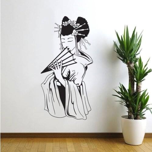 Japanese Geisha Special Beauty Wall Sticker Beautiful Oriental Woman Wall Decals Home Decoration Wall Decal Room Art Decor W-974