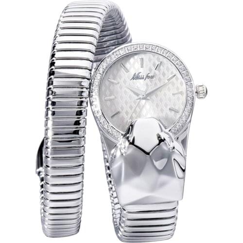 Watch lady Relogio Feminino Luxury Fashion Lady Designer Snake Watch Latest Style Diamond Clock Montre Femme 2021 NEW