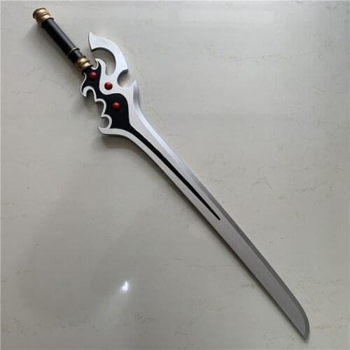 1:1 Cosplay Sword Chinese Tai Chi Black White Dragon Sword Weapon PU Foam Toy Model 80cm