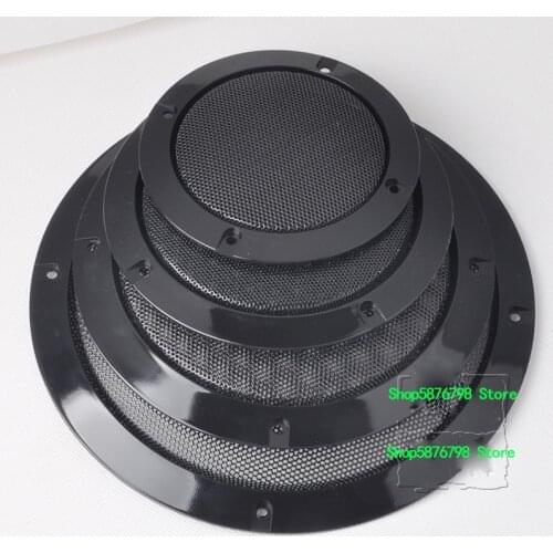 1ps 6# 2/3/4/5/6.5/8/10 inch black Speaker grille Subwoofer decorative circle