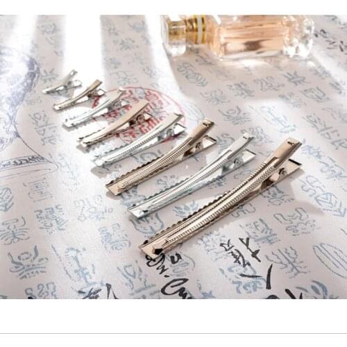 10pcs Metal Alligator Clips Fit Hair Accessories Gift Accessories Hairdressing Salon Accessory Headdress DIY Handmade Material