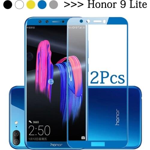 2Pcs Protective glass on Honer 9 Lite Glass For Honor 9x lite Full Cover Tempered Glass on honor 30i RU 10x lite 9S 8x 30