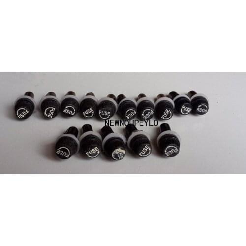 20pcs 5*20mm Fuse Holders Black Insurance Tube Socket Fuse Holder For 5*20 Insurance Panel Mount Fuse Holder Good quality