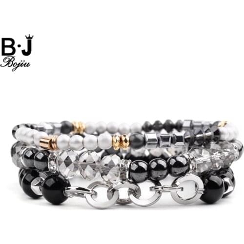 3 Pcs/Set Multilayer Womens Bracelets Handmade Elastic Ladies Statement Jewelry Boho Bracelets Wholesale DropShipping BCSET267