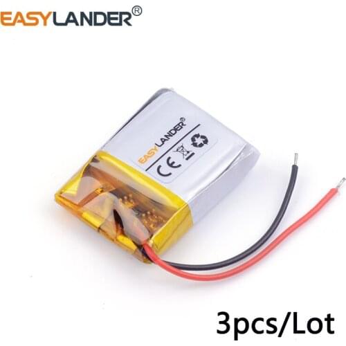 3pcs /Lot 3.7v lithium Li ion polymer rechargeable battery 422225 200mAh For GPS mp3,mp4,mp5 dvd bluetooth model toy