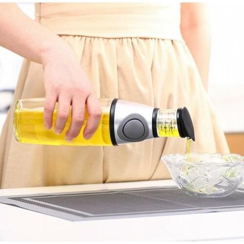 500ML Vinegar Measuring Dispenser Bottle Kitchen Glass Gravy Boat Olive Oil Vinegar Dispenser Pourer Bottle Kitchen Tools