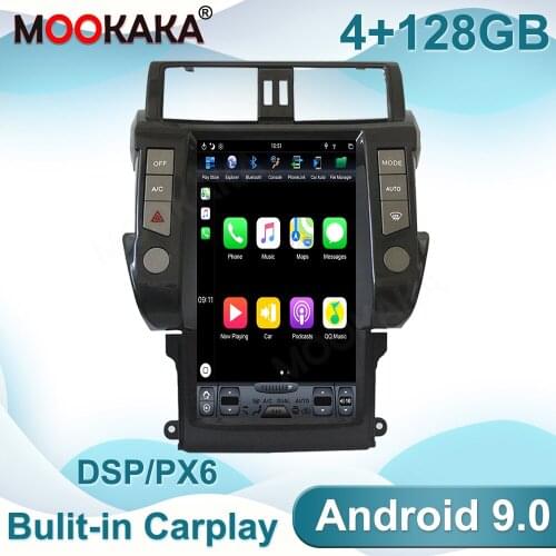 Android Tesla Screen Car Multimedia Player For Toyota Land Cruiser Prado 150 2010-2013 GPS Navigation Auto Video Audio Stereo