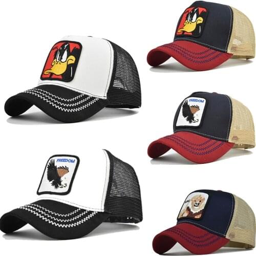 Summer Baseball Cap Embroidery Animal Cotton Men Baseball Cap Women Men Snapback Gorras Trucker Hats Hip Hop Caps