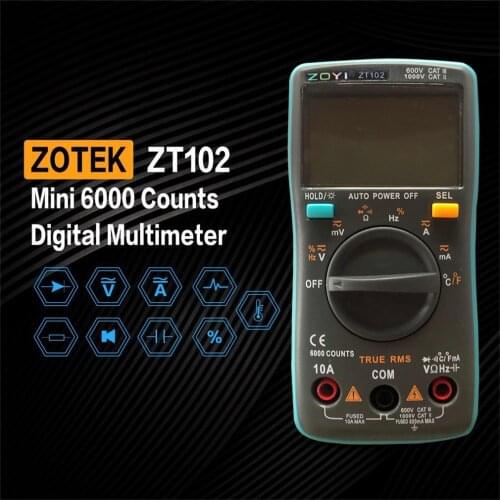 ZT102 Digital Multimeter Multimetro esr Transistor Tester Digital RM Mastech uni multi Meter 102/101 t Meter Sanwa Multimetre