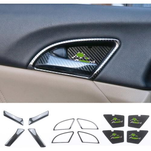 FOR Honda Accord 2008-2012 12pcs carbon fiber car Interior door handle door bowl trim