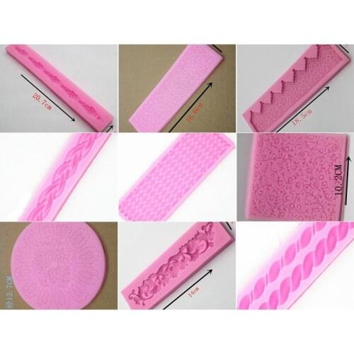 Chocolate mold clay Cake decorating tools complex Handmade lace decoration mold series kitchen tools