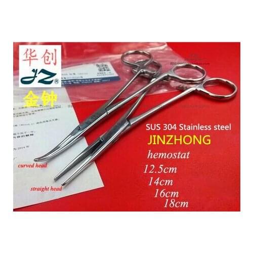 Jinzhong JZ surgical instrument straight curved head Hemostat forcep stainless steel medical Double-fold eyelids Hemostat clamp