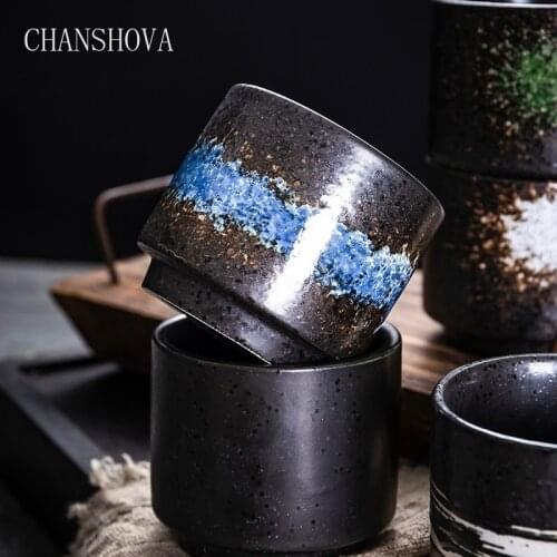 CHANSHOVA 180ml Ceramic Teacup Traditional retro style Glazed Personality brief China porcelain coffee tea cups H087