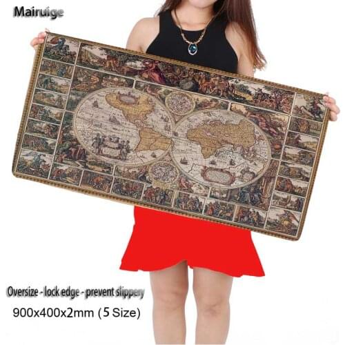 Mairuige Free Shipping World Map Gaming Mouse Pad Large Cartoon Anime Rubber Mouse Pad Keyboard Mat Table Mat for Dota 2 CS Go