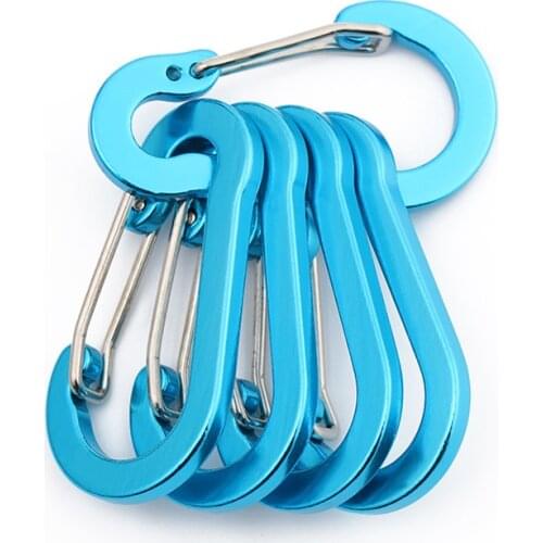 5PCS Carabiner For Keys Mini Small Aluminum Keychain Outdoor Accessories Backpack Holder Hook Bottle Buckle