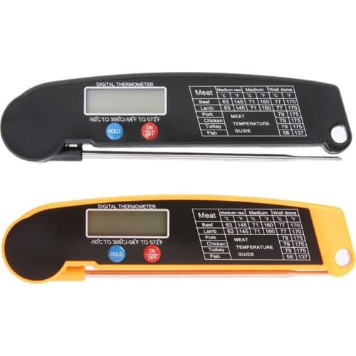 Multifunction Ultra-Thin Folding Probe Barbecue Thermometer Digital Food Thermometer Meat Cake Candy Fry Grill Dinning Homehold