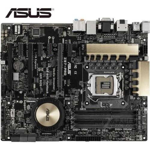 Original Asus Z97-PRO used Desktop Motherboard Z97 Socket LGA 1150 i7 i5 i3 DDR3 32G SATA3 USB3.0 ATX PC motherboards