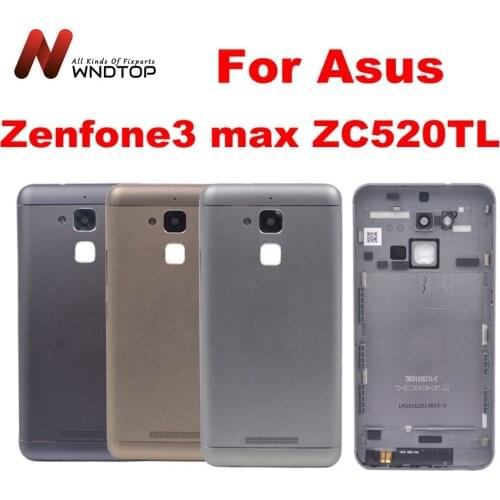 Original Rear Back Housing for ASUS Zenfone 3 Max ZC520TL Back Cover Battery Door with Power Volume Buttons Camera Lens ZC520TL
