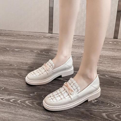 Casual Autumn New Hemp Loafers Shallow Mouth Plus Size Women Flats Shoes