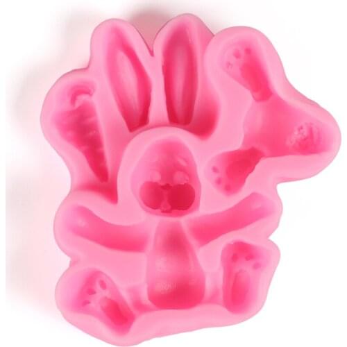 Rabbit carrot silicone mold fondant mold cake decorating tools chocolate gumpaste mold