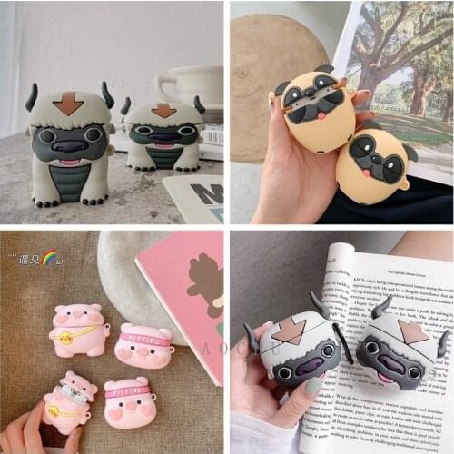 For AirPod 1 2 Case 3D Brazil Dog Pug Cartoon Soft Silicone Earphone Cases For Apple Airpods Pro Case Cute Cover Funda