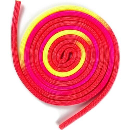 Jump Rope Polyester Yoga Training Exercise Fitness For Sports Indoor Outdoor Rainbow Colour Competition Artistic Gymnastics