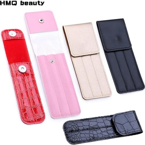 Eyelash Extension Special Tweezers Leather Case Professional storage bag for tweezers Eyelashes Kit Portable safe makeup tools