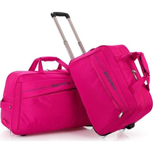 New trolley bag luggage rolling travel bags metal hand trolley travel bag trolley luggage women and men luggage & travel bags