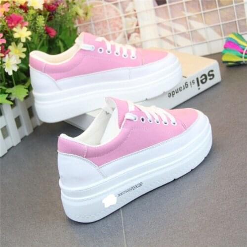 Net Red Platform Sponge Cake Small White Shoes Women Elevator New All-Match Student Casual Board Chic Canvas Shoes