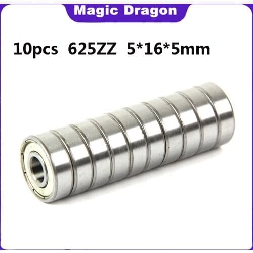 10Pcs 625 ZZ 5*16*5 mm ABEC-5 Ball Bearing 625ZZ 3D Printer Bearing 625 ZZ For VORON Mobius 2/3 3D Printer