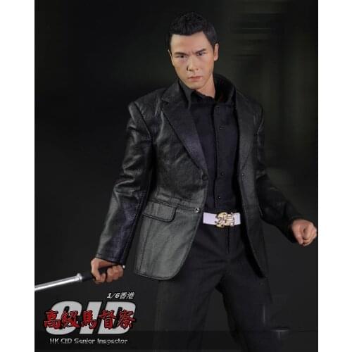 1/6 HK Senior Inspector Donnie Yen Sir ZH001 Double Head Sculpt Version Action Figure In Stock Collectible