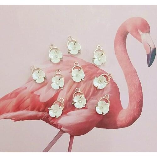 10 pcs/lot Zinc-Alloy Buttons Ornaments Earrings Jewelry Rings Accessories Flower Rhinestone Buttons Scrapbooking Accessories