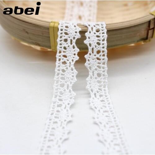 10yards/lot 1.3cm DIY Handmade Patchwork Cotton Material Cotton White Lace Ribbon Hometexile Border Sewing Accesories