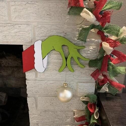 20*15cm Christmas Thief hand Cut Out Thanksgivings Gifts Indoor Decoration Christmas Thief Hand Decor Christmas Wall Stickers