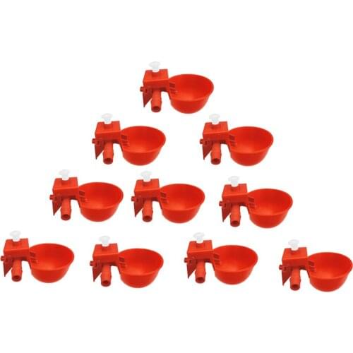 20Pcs Bird Cage Chick Coop Feed Quail Drinking Cups Chicken Water Bowl