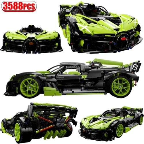 3588pcs City Technical Mechanical Sports Car Supercar Model Building Blocks Creator Drift Racing Vehicle Bricks Toys For Boys