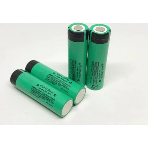 4pcs/lot Panasonic 18650 3100mAh 3.7V Lithium-ion Rechargeable Battery for NCR18650A Flashlight Laptop Batteries