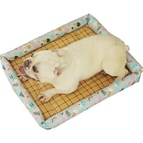 50*40cm Pet Dog Cooling Mat Ice Silk Pad Washable Summer Cat Dogs Cooling Blanket Cushion Indoor Seat Puppy Pet Sleeping Mat